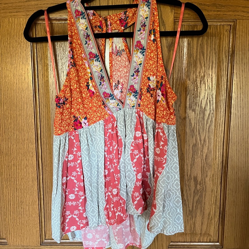 NWOT Free People floral boho blouse